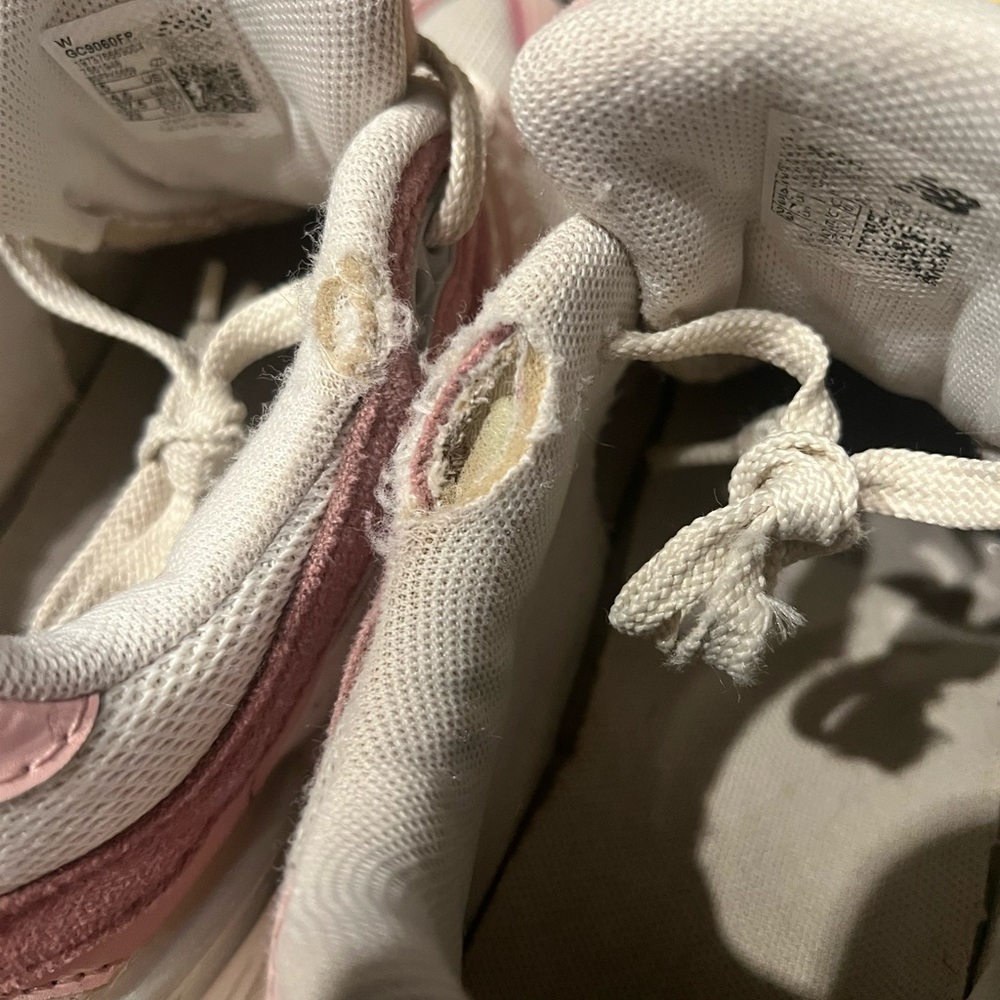 9060 New Balance Pink and White Mesh & Suede Sneakers ASIS - Picture 5 of 16